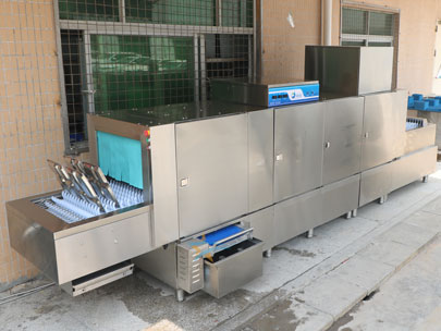 除渣雙缸雙噴淋烘干長(zhǎng)龍洗碗機(jī)實(shí)拍圖