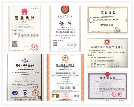 八吉星營業執照、證書