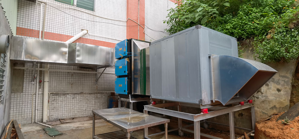 虎門捷勝小學食堂廚房油煙凈化系統