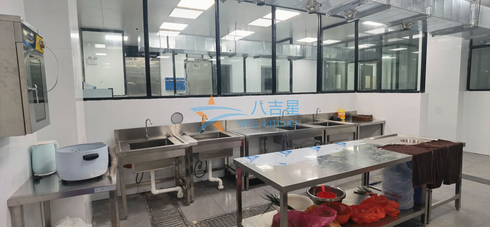 佛山美巢灣科技公司員工食堂廚房預處理間