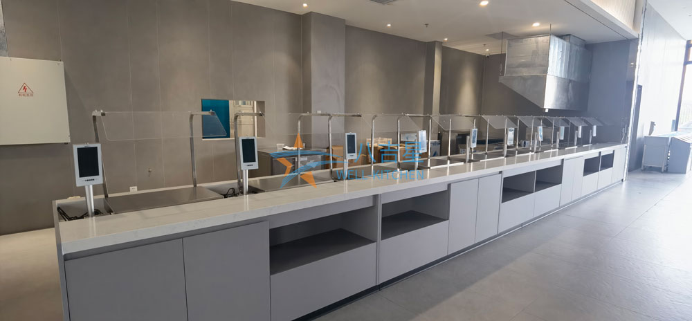 佛山美巢灣科技公司員工食堂自助配餐區