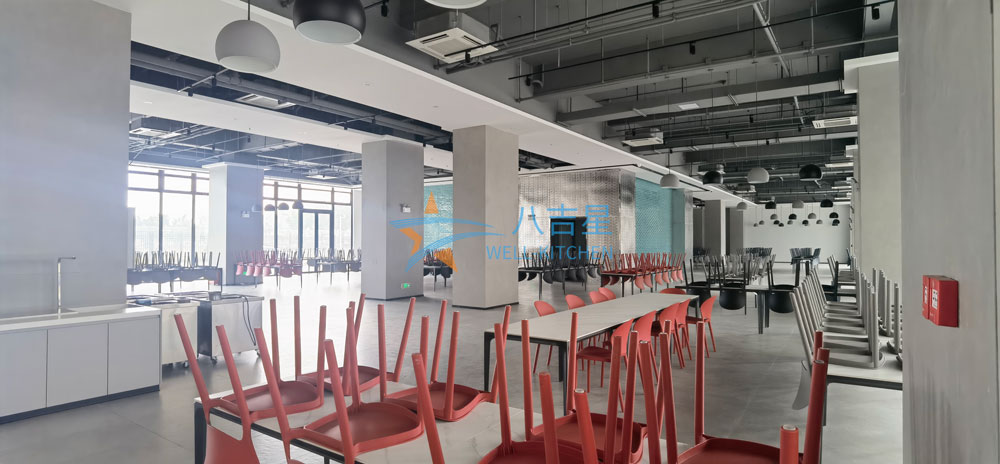 佛山美巢灣科技公司員工食堂用餐區